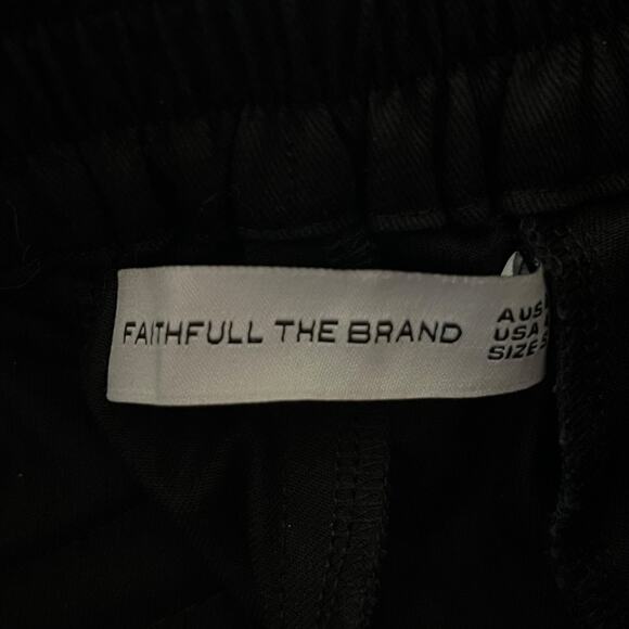 Faithfull the Brand shorts Roma Campania pleated black size 4 Small - Picture 3 of 6